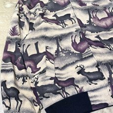 画像5: ANIMAL GRAPHIC PATTERN HI-NECK ZIP UP JACKET / Mens L (5)