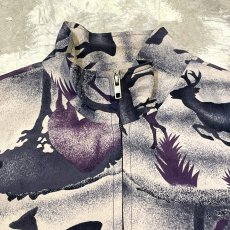 画像10: ANIMAL GRAPHIC PATTERN HI-NECK ZIP UP JACKET / Mens L (10)