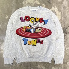 画像1: 90's "LOONEY TUNES" BOTH SIDE PRINTED SWEAT / Mens L / MADE IN USA (1)