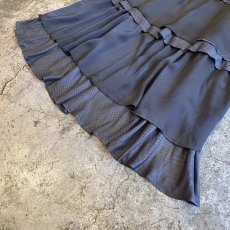 画像4: GREY COLOR TIERED DESIGN LONG SKIRT / W22~W31 (4)