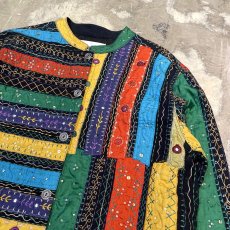 画像4: EMBROIDERY & DECORATIVE STAND COLLAR JACKET / Mens M (4)