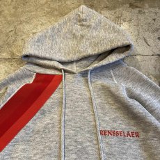 画像4: 70's "RENSSELAER" LOGO POINT COLOR LINE DESIGN SWEAT HOODIE / Ladies M (4)