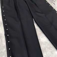 画像5: SIDE STUDS DECORATIVE BLACK COLOR SLACKS / W30 (5)