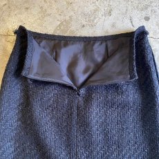 画像9: TWEED DESIGN FRINGE KNIT DESIGN SKIRT / W27 (9)