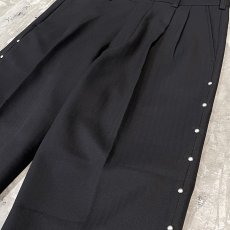 画像4: SIDE STUDS DECORATIVE BLACK COLOR SLACKS / W30 (4)