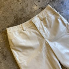 画像3: WHITE LEATHER DESIGN HALF PANTS / W32 (3)