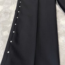 画像7: SIDE STUDS DECORATIVE BLACK COLOR SLACKS / W30 (7)