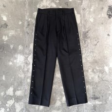 画像1: SIDE STUDS DECORATIVE BLACK COLOR SLACKS / W30 (1)