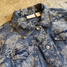 画像3: FLORAL PATTERN SHORT DESIGN DENIM JACKET / Ladies M (3)