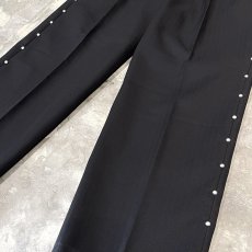 画像6: SIDE STUDS DECORATIVE BLACK COLOR SLACKS / W30 (6)