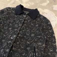 画像4: ALL OVER BOTANICAL PATTERN COLLAR SWITCHED FLEECE JACKET / Mens M (4)