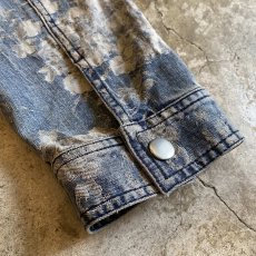 画像11: FLORAL PATTERN SHORT DESIGN DENIM JACKET / Ladies M (11)