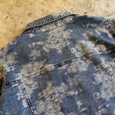 画像10: FLORAL PATTERN SHORT DESIGN DENIM JACKET / Ladies M (10)