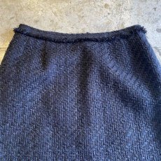 画像5: TWEED DESIGN FRINGE KNIT DESIGN SKIRT / W27 (5)