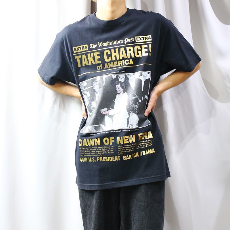 OBAMA　S/S　PRINTED　ITEMS】　STORE　XL【UNDERLAND　TEE　Mens　ONLINE　BRAND　TAKE　CHARGE!
