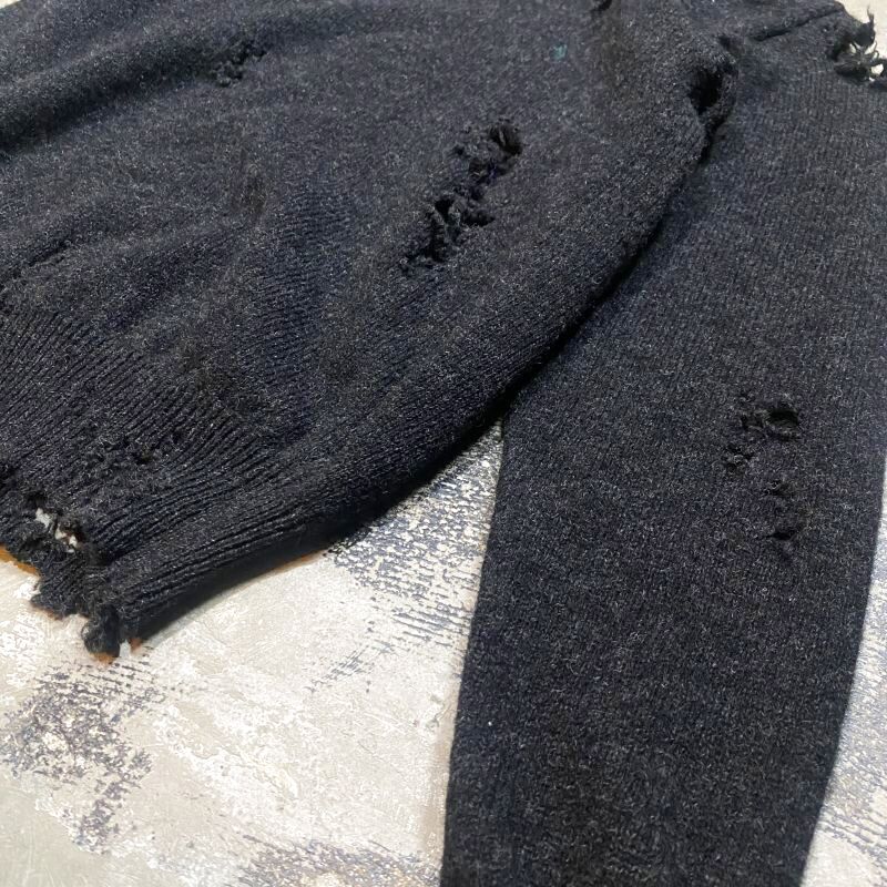 RALPH LAUREN】CRASH DAMAGE KNIT SWEATER / Mens L【UNDERLAND ONLINE